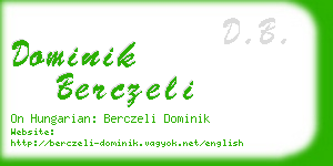 dominik berczeli business card